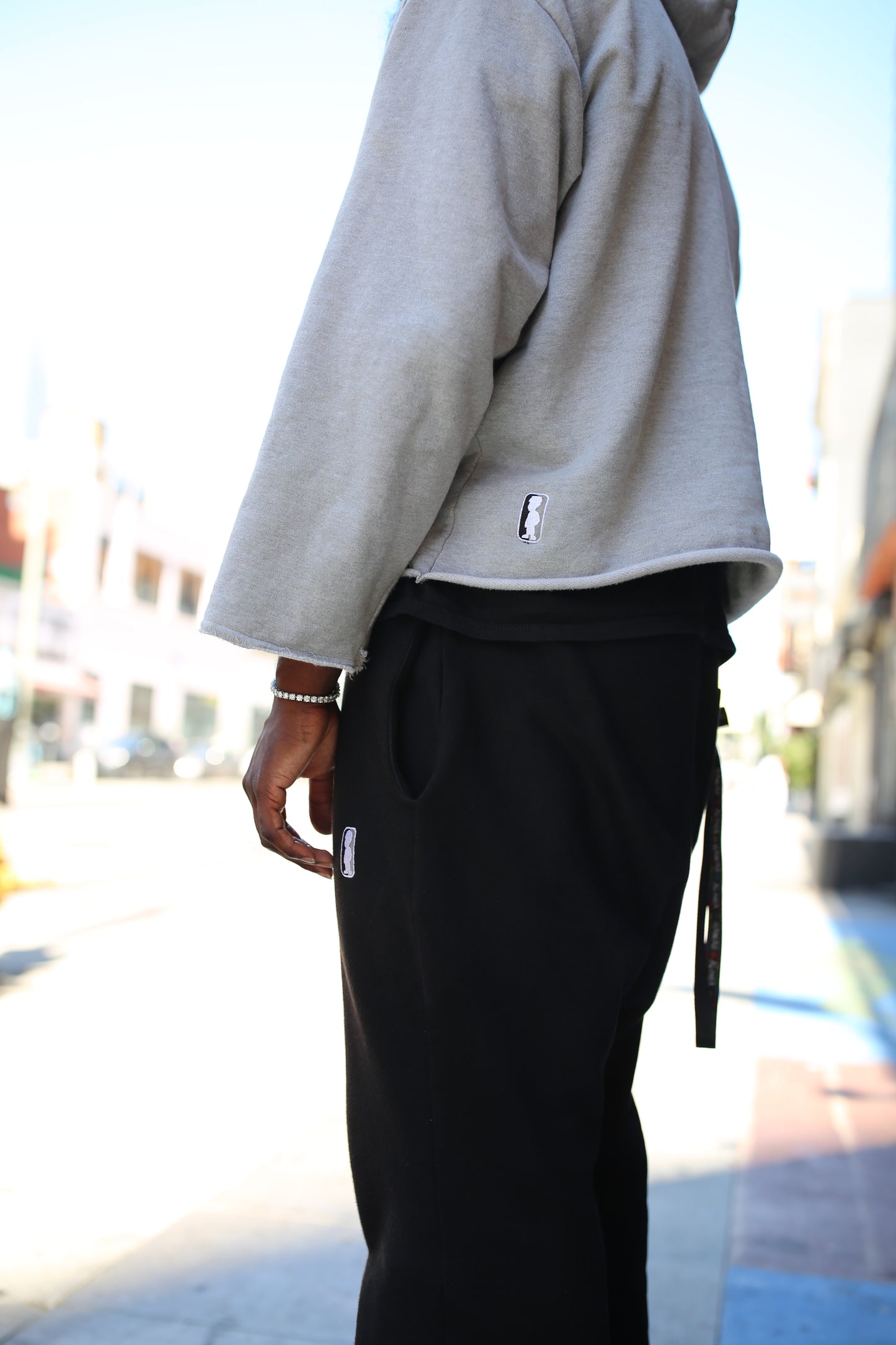 CROPPED CEMENT HOODIE